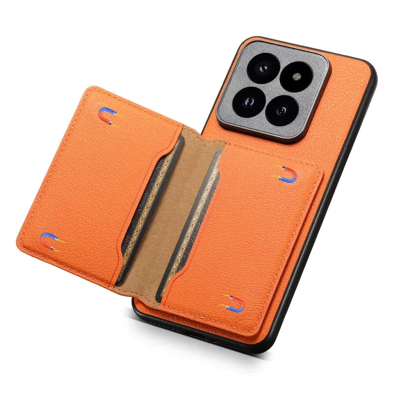 Xiaomi 15 / 14 Ultra Luxury Leather Wallet Case with Magnetic Card Holder