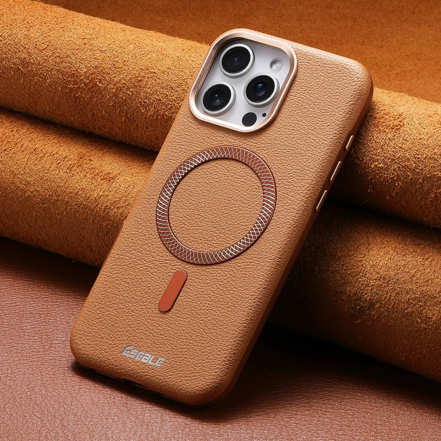Magnetic MagSafe Leather iPhone Case: Wireless Charging, Matte, Shockproof