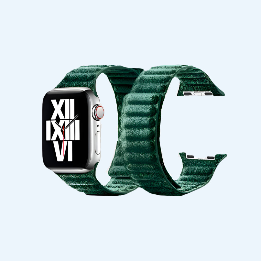 Alcantara Apple Watch Sport Band - Midnight Green