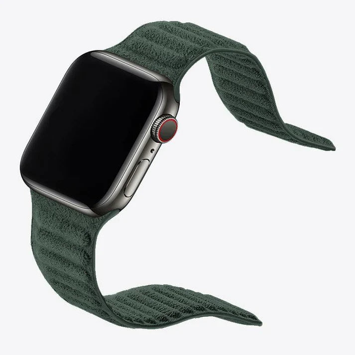 Alcantara Apple Watch Sport Band - Midnight Green